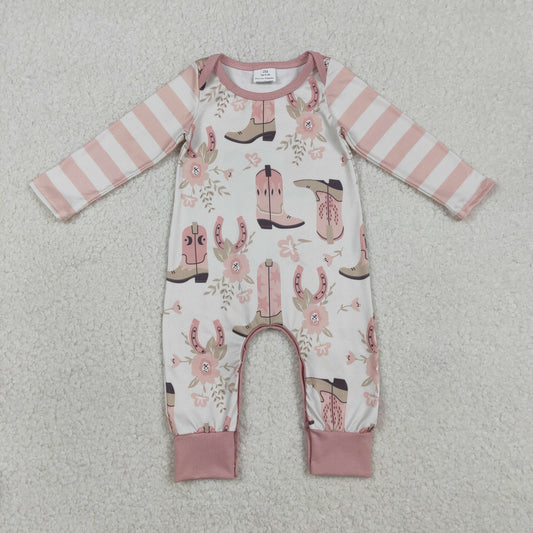 RTS Sibling Baby Boys Girls Kids Long Sleeves Boots Cactus Western Rompers Clothes