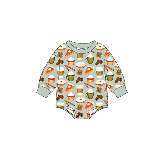 Preorder Baby Boys Infant Long Sleeve Cakes Bubble Romper Clothes ( Moq 5 )