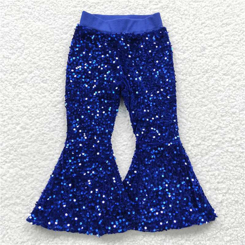 USA Shop Baby Girls Kids Blue Sequins Bell Pants Bottom Clothes