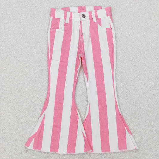 USA Shop Baby Girls Kids Pink Stripes Denim Bell Pants Jeans