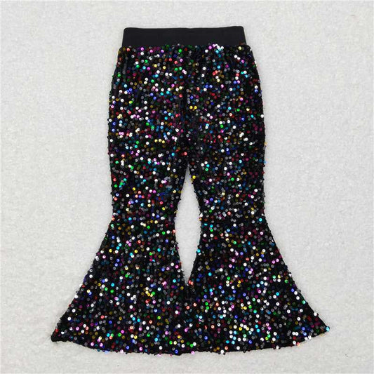 USA Shop Baby Girls Kids Colorful Sequins Bell Bottom Pants Clothes