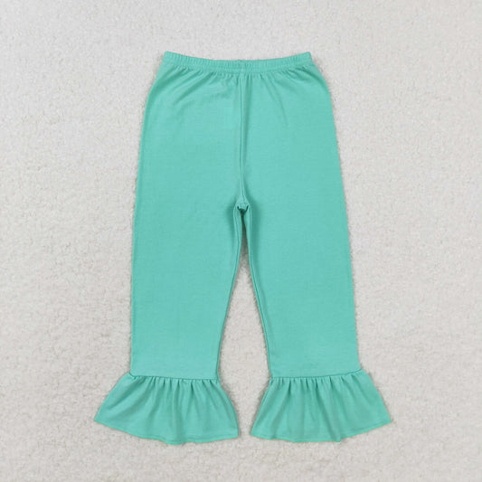 USA Shop Baby Girls Kids Green Ruffle Pants Cotton Clothes