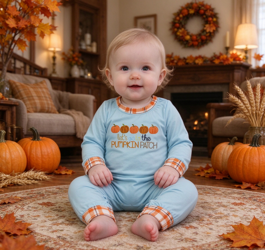 Baby Boys Kids Long Sleeves Pumpkins Romper Thanksgiving Clothes