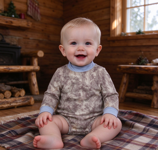Baby Kids Infant Long Sleeves Bubble Romper Yoga Active Camo Clothes
