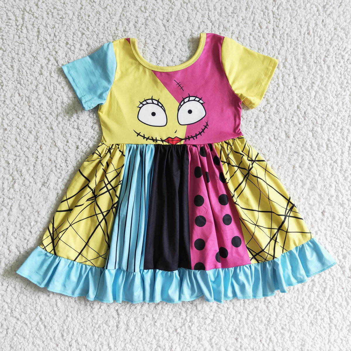 Promotion Baby Girls Short Sleeves Halloween Dress Clothes