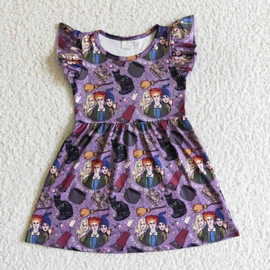 Promotion Baby Girls Short Sleeves Halloween Dress Clothes