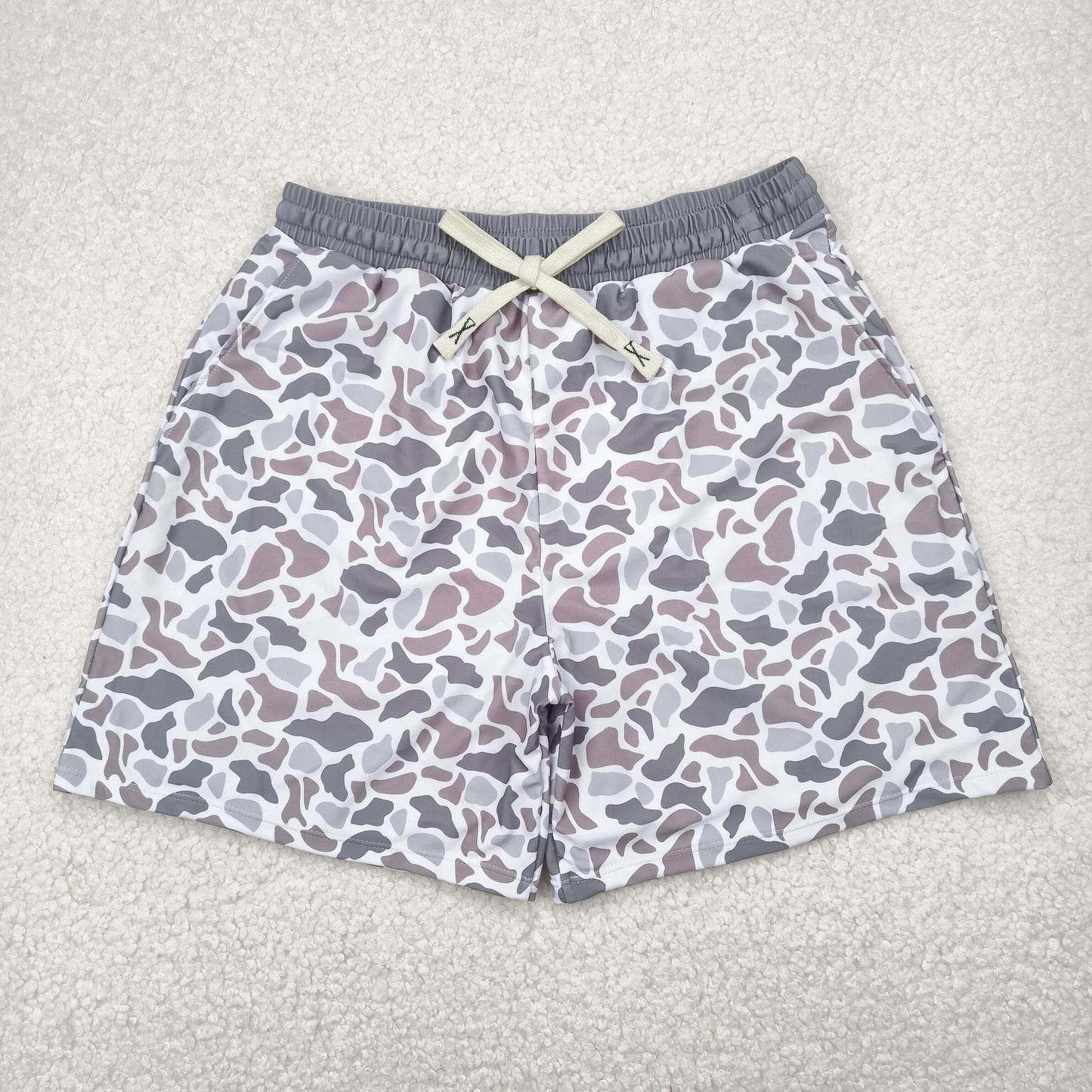 USA Shop Adult Men Grey Camo Shorts Trunks Swimsuit Bottom Clothes