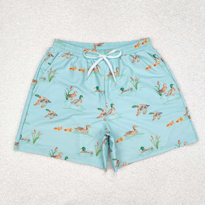 USA Shop Adult Men Ducks Green Shorts Swimsuit Trunks Bottom Clothes