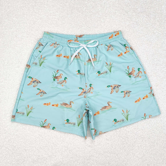 USA Shop Adult Men Ducks Green Shorts Swimsuit Trunks Bottom Clothes