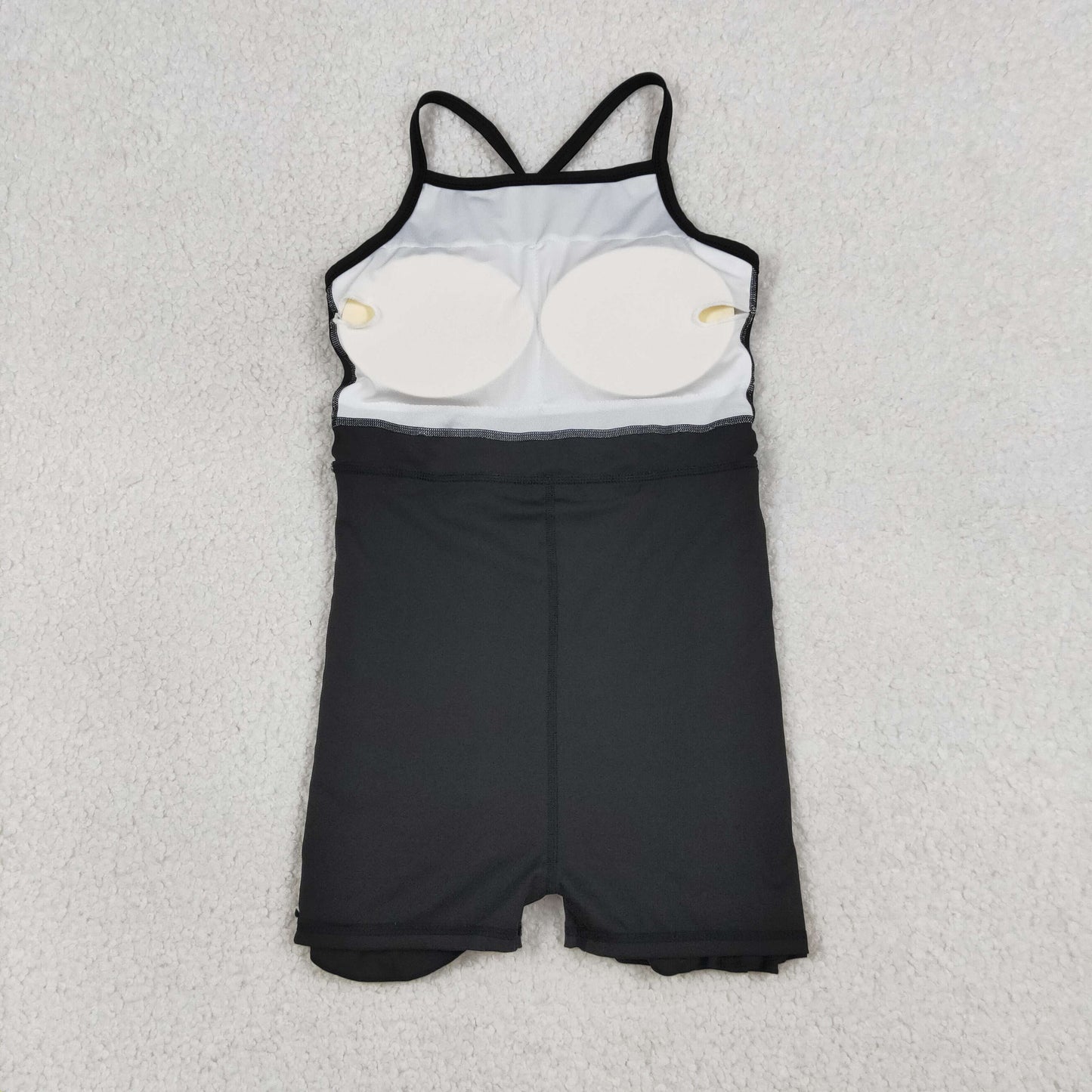 USA Shop Baby Girls Kids Straps Shorts Ruffle Knee Length Yoga Active Black Dress