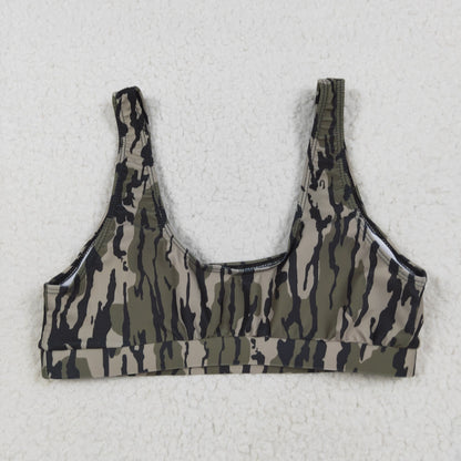 USA Shop Adult Women Olive Camo Tops Swimsuit Clothes