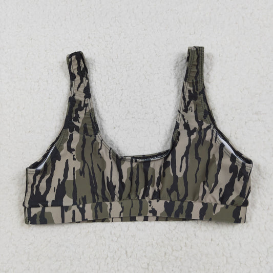 USA Shop Adult Women Olive Camo Tops Swimsuit Clothes