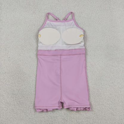 USA Shop Baby Girls Kids Sleeveless Yoga Active Short Ruffle Knee Length Dress