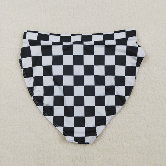 USA Shop Adult Women Black Checked Bummie Shorts Bottom Swimsuit