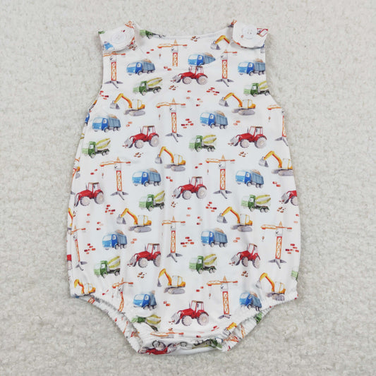 USA Shop Baby Boys Infant Sleeveless Construction Bubble Romper