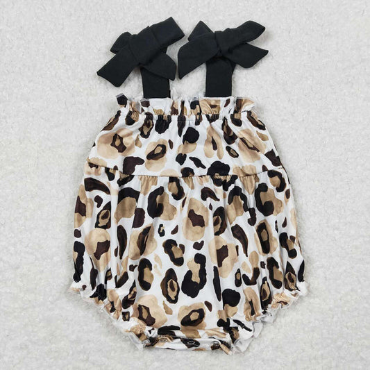 USA Shop Baby Girls Infant Sleeveless Leopard Bubble Rompers