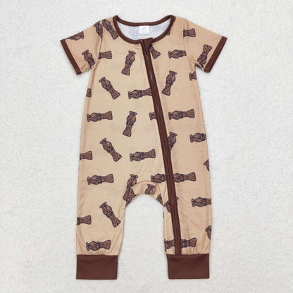 USA Shop Baby Boys Infant Short Sleeves Ducks Camo Bamboo Zipper Romper
