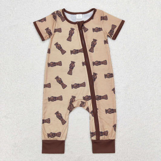 USA Shop Baby Boys Infant Short Sleeves Ducks Camo Bamboo Zipper Romper