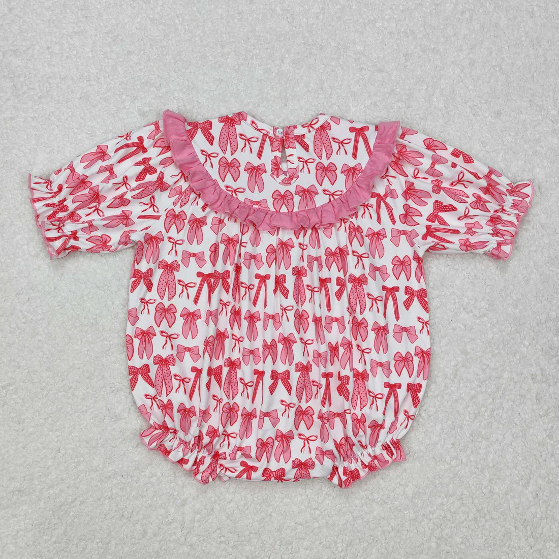 RTS Sibling Baby Girls Kids Embroidery Mama's Bestie Camo Bows Bubble Rompers