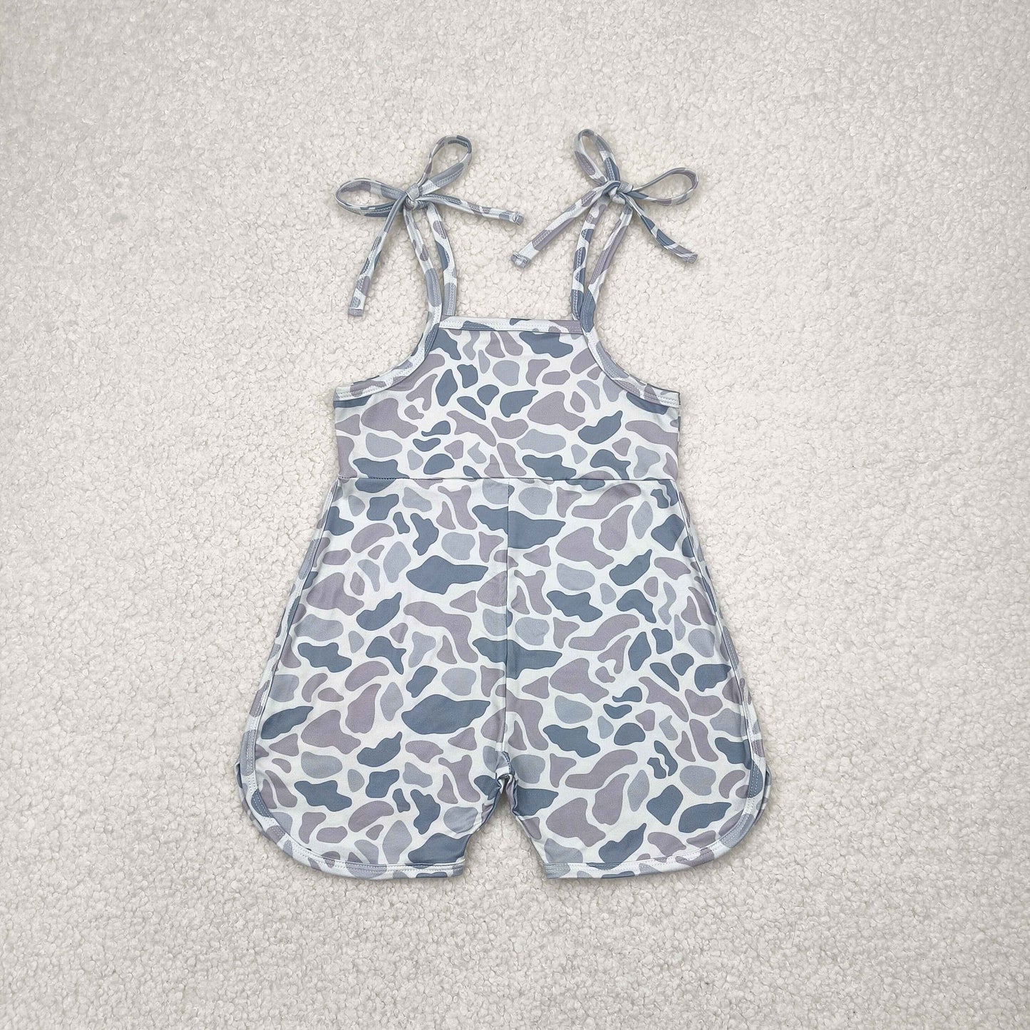 USA Shop Baby Girls Kids Straps Grey Camo Shorts Jumpsuit Clothes