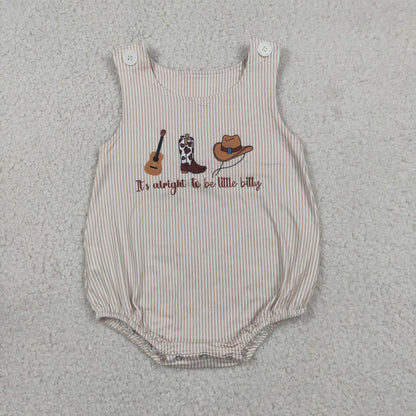 Sibling Baby Boys Girls Sleeveless Western Boots Rompers Set Summer Clothes