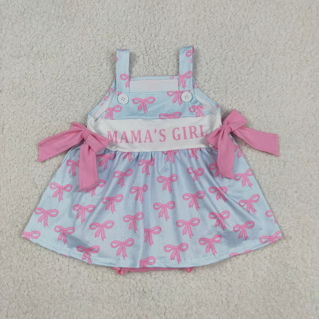 Sibling Baby Kids Straps Mama's Girls Bows Ruffle Dress Romper Summer Clothes