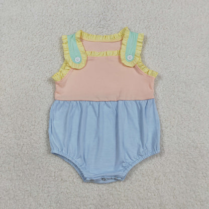 RTS Sibling Baby Boys Girls Infant Summer Bubble Rompers Cotton Clothes