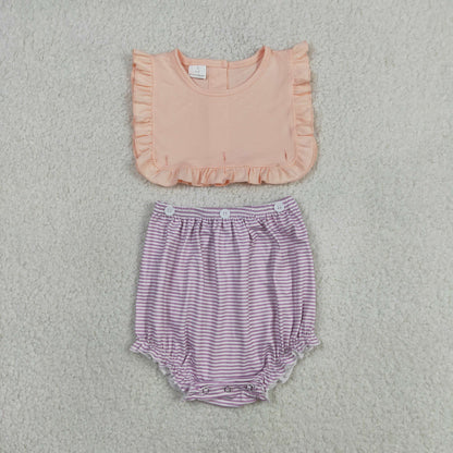 Sibling Baby Girls Kids Sleeveless Stripes Knee Length Dress Romper Summer Clothes