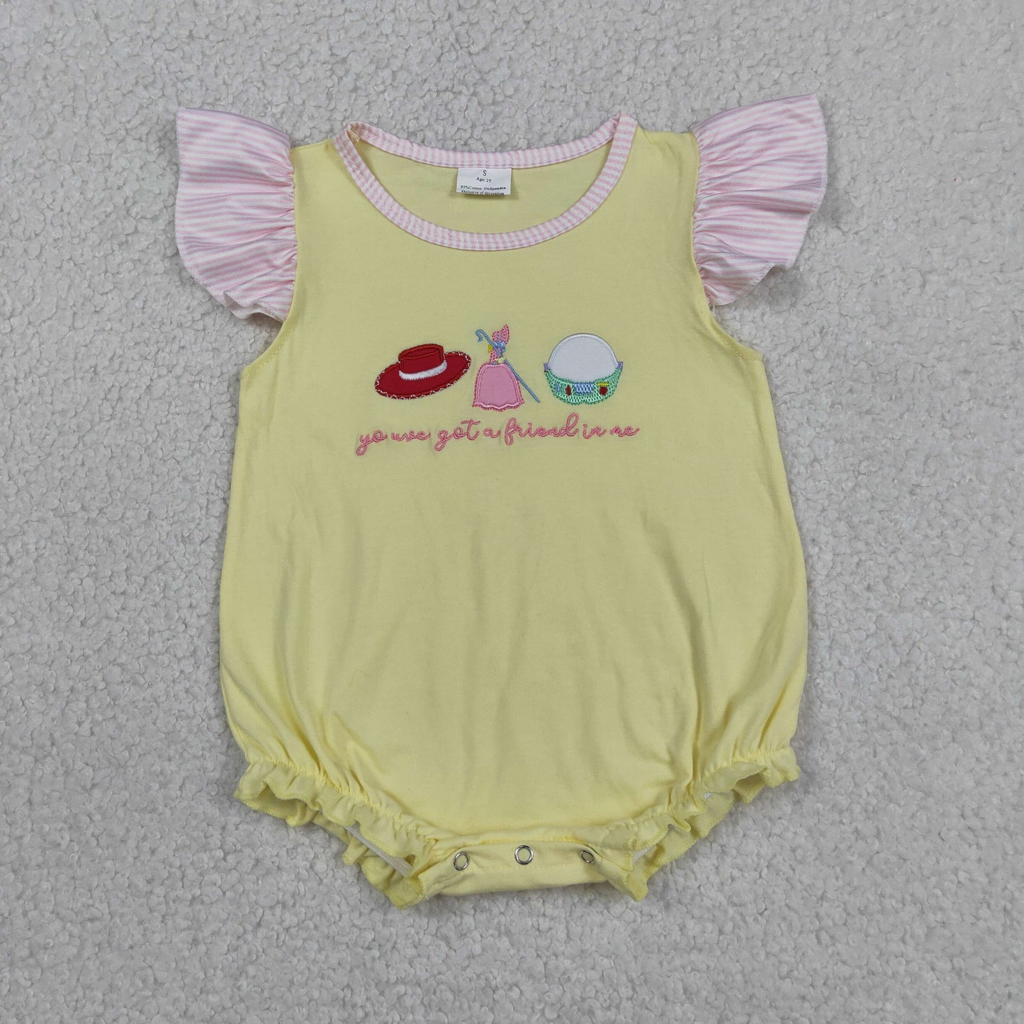 Sibling Baby Boys Girls Kids Short Sleeves Cartoon Rompers Set Embroidery Clothes