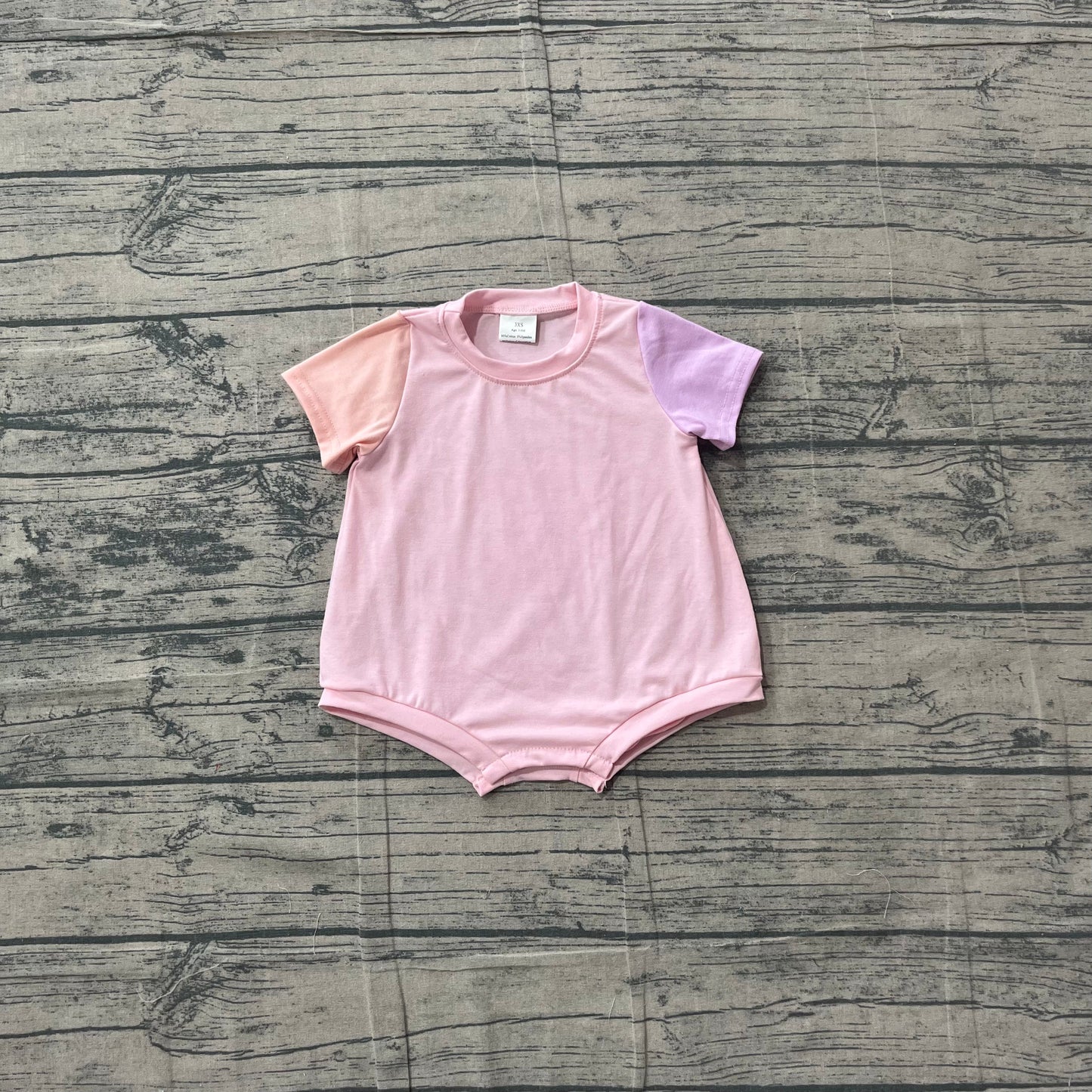 Preorder Baby Girls Infant Short Sleeves Pink Cotton Bubble Romper Clothes