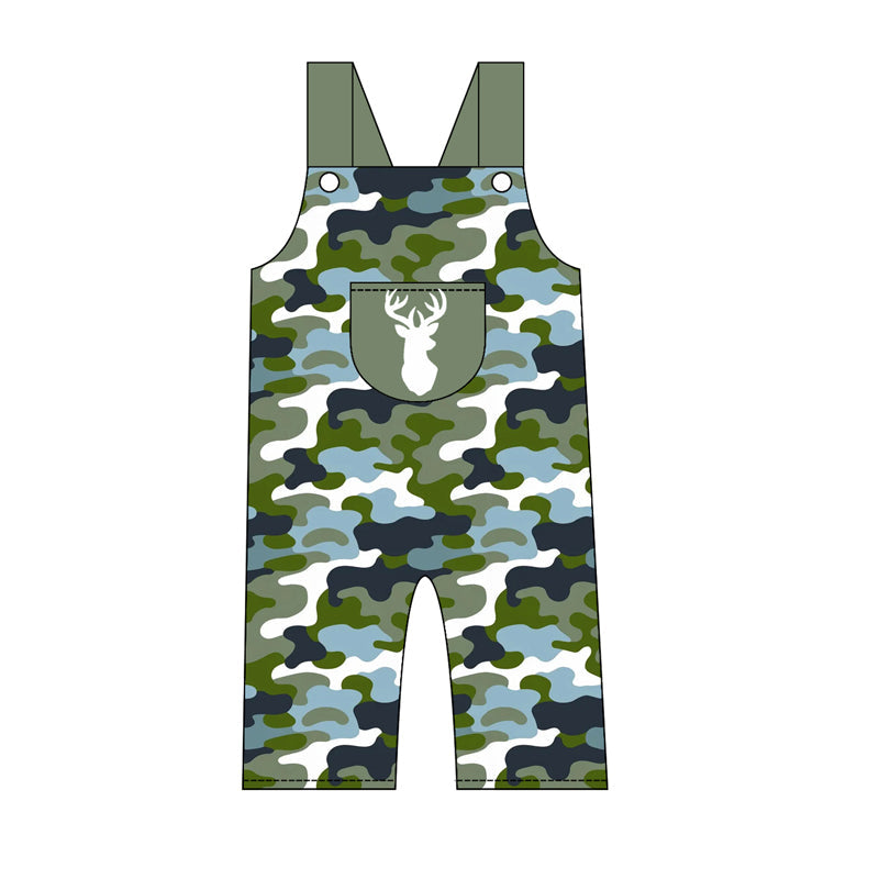 Preorder Baby Boys Kids Deer Pocket Camo Pants Jumpsuit Hunting Clothes ( Moq 5 )