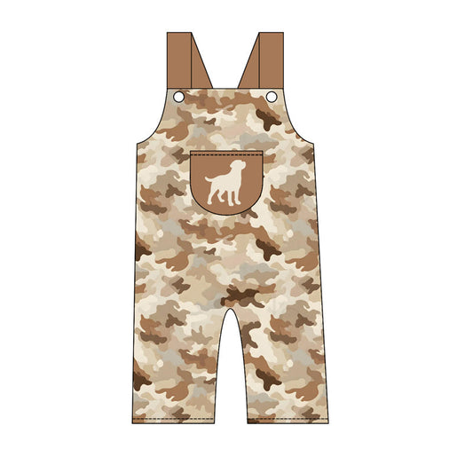 Preorder Baby Boys Kids Dog Pocket Camo Pants Jumpsuit Hunting Clothes ( Moq 5 )