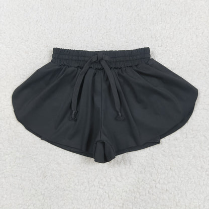 USA Shop Baby Girls Kids Black Yoga Active Ruffle Shorts Bottom Clothes