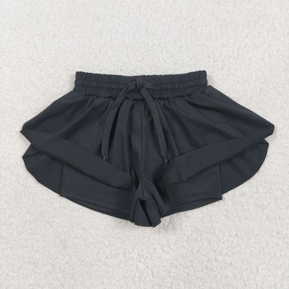 USA Shop Baby Girls Kids Black Yoga Active Ruffle Shorts Bottom Clothes