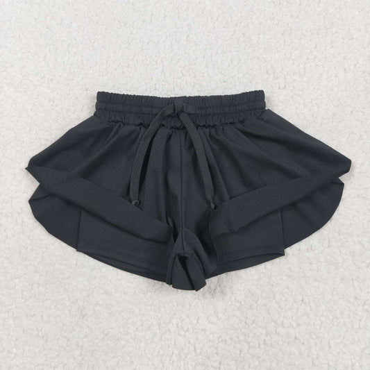 USA Shop Baby Girls Kids Black Yoga Active Ruffle Shorts Bottom Clothes