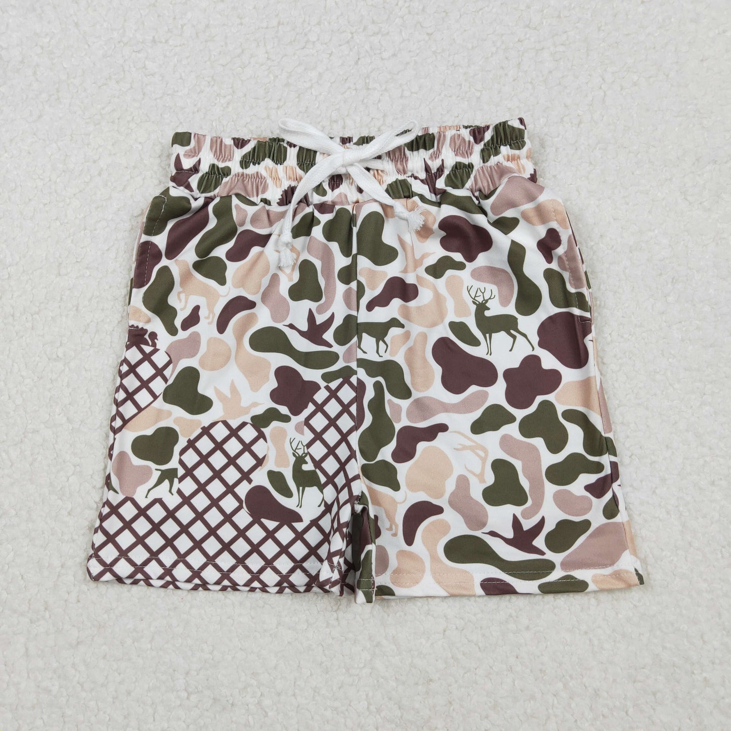 USA Shop Baby Boys Kids Deer Ducks Dogs Drips Pockets Shorts Bottoms Camo Clothes