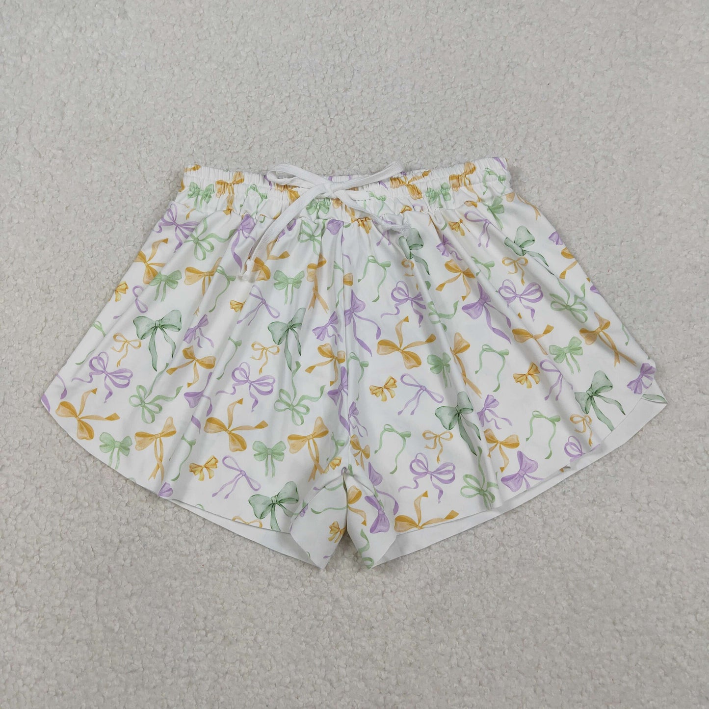 Sibling Baby Girls Adult Women Mardi Gras Yoga Active Shorts Mommy and Me Bottoms