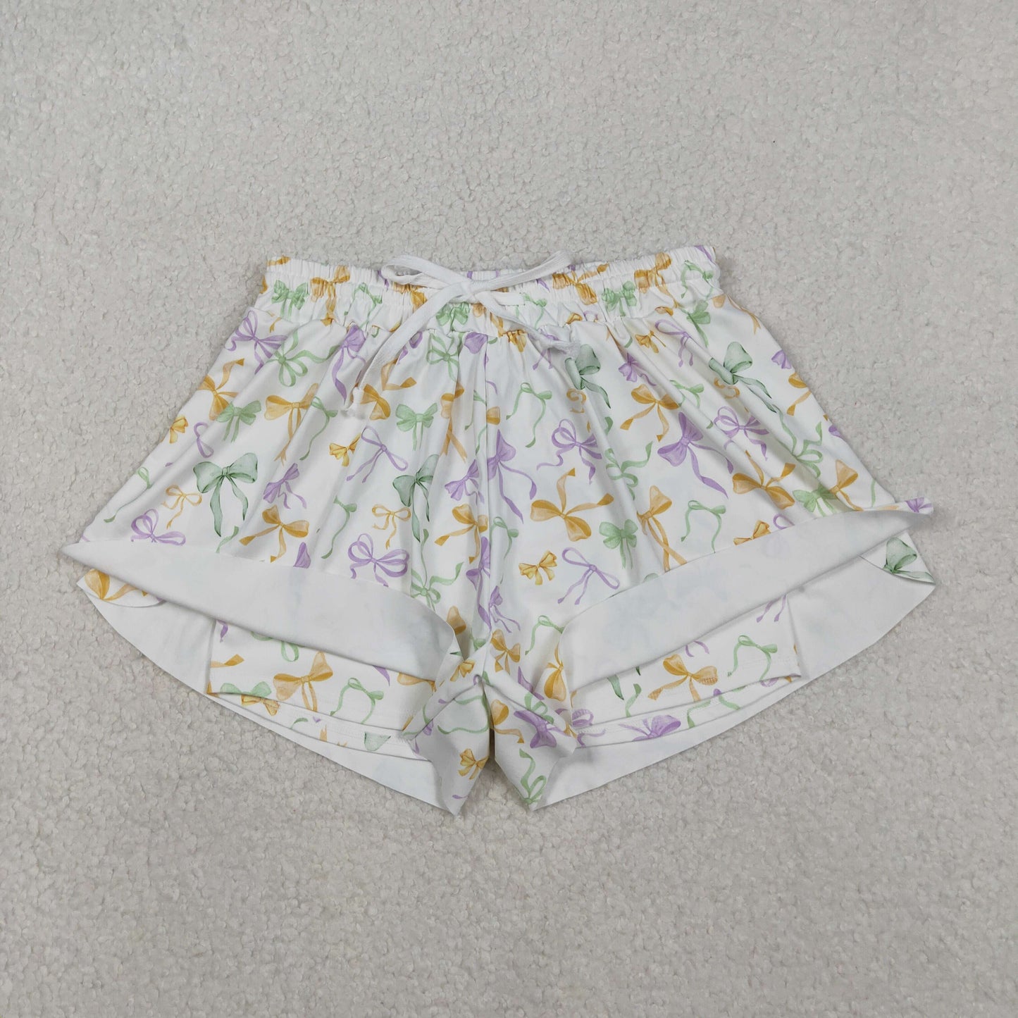 Sibling Baby Girls Adult Women Mardi Gras Yoga Active Shorts Mommy and Me Bottoms