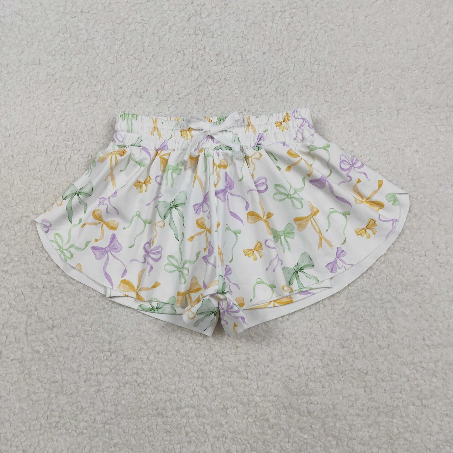 Sibling Baby Girls Adult Women Mardi Gras Yoga Active Shorts Mommy and Me Bottoms