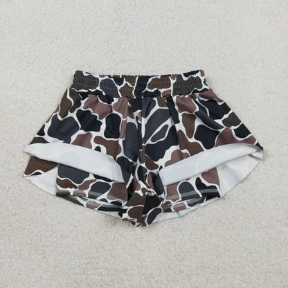 Sibling Family Kids Girls Adult Women Camo Yoga Southern Shorts Bottoms