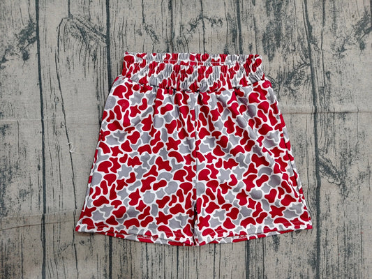 Preorder Baby Boys Kids Grey Red Camo Pockets Shorts Bottoms Team Clothes