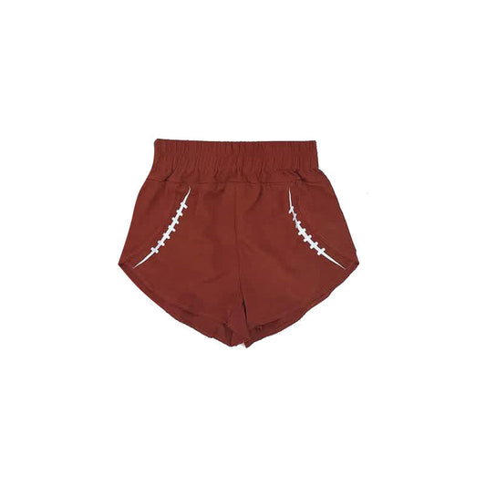 Preorder Baby Girls Kids Dark Red Baseball Yoga Active Shorts Team Sport Clothes ( Moq 5 )