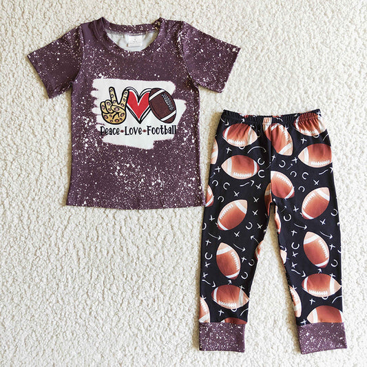 Promotion Baby Boy Kids Short Sleeves Football Shirt Pants Team Outfit