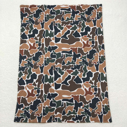 BL0132 Baby Boys Kids Camo Brown Blanket