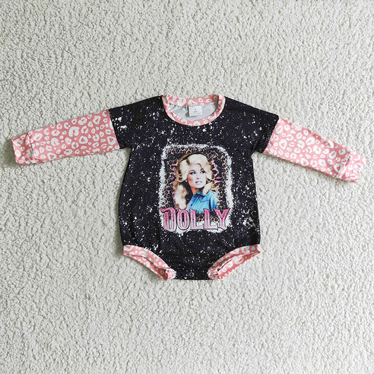 Promotion Baby Girl Long Sleeves Leopard Singer Romper