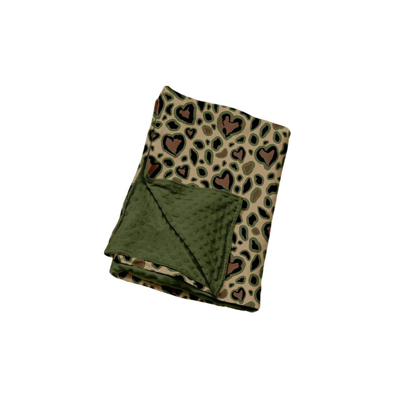 Moq 5 Preorder Baby Kids Toddler Valentine Hearts Green Blanket