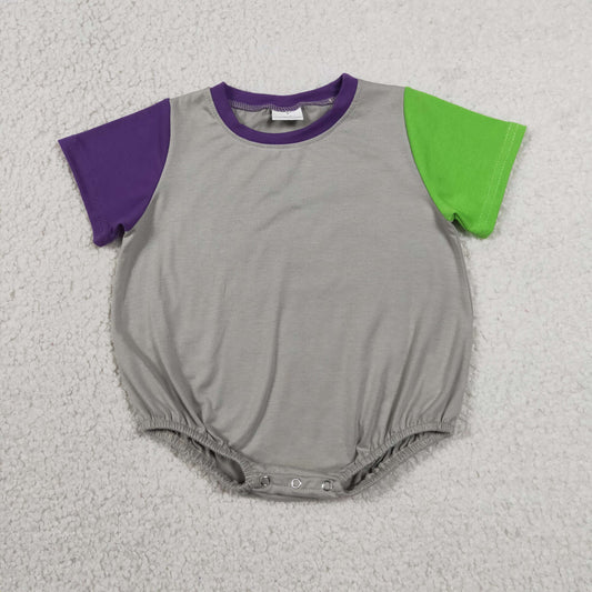 Baby Boys Infant Short Sleeves Bubble Romper Cotton Clothes