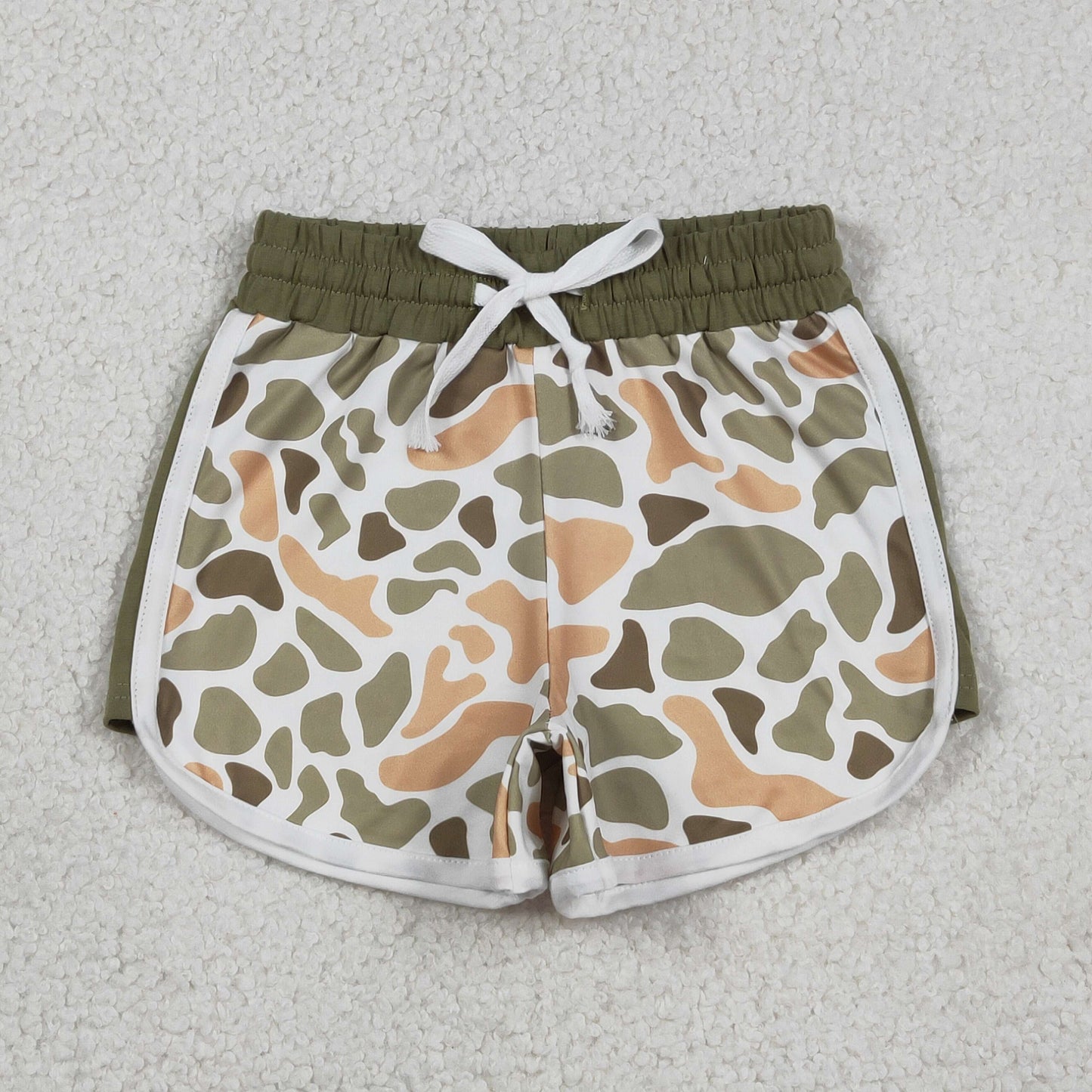 Baby Girls Kids Orange Green Camo Shorts Bottoms