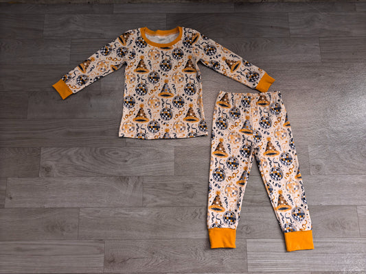 No moq Preorder Baby Boys Kids Long Sleeves Happy New Year Shirt Pants Set Pajamas Clothes