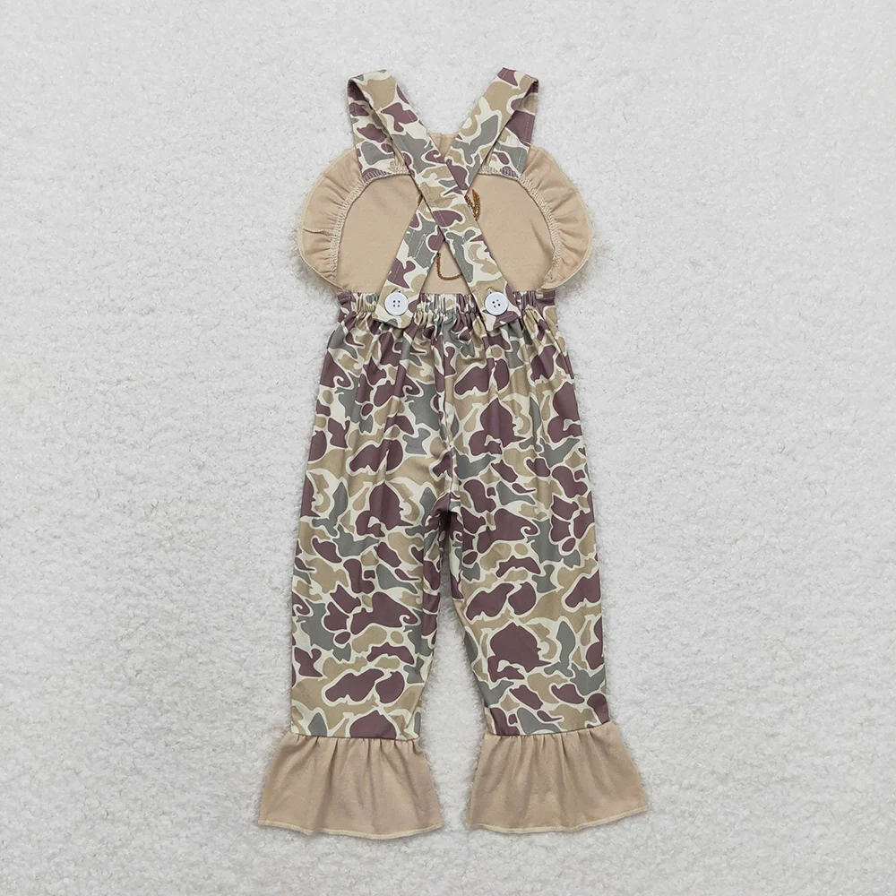 USA Shop Baby Girls Infant Sleeveless Embroidery Deer Camo Romper Clothes